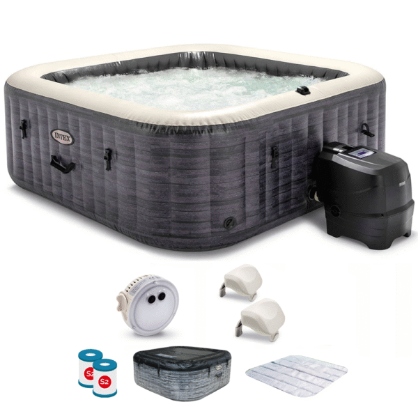 Intex Square Greystone Deluxe 28452NP Whirlpool Spa Agrifutura
